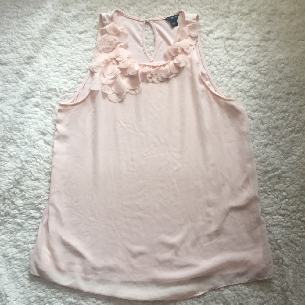 Loft embellished collar layered tank